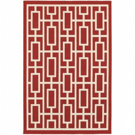 SPHINX BY ORIENTAL WEAVERS Oriental Weavers Meridian 9754R 8 and apos; Round Round - Red/ Ivory-Polypropylene M9754R240RDST